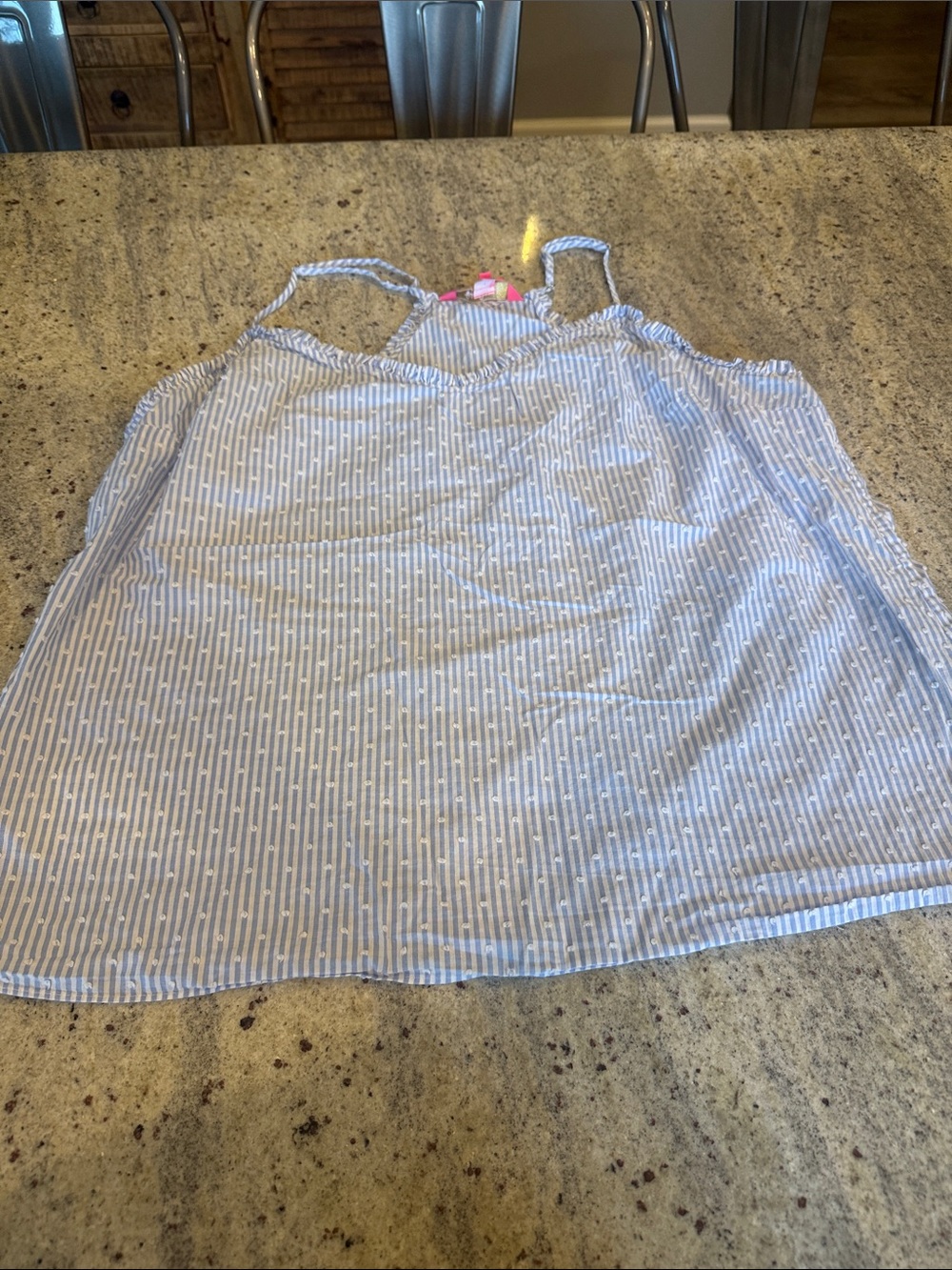 Lilly Pulitzer, Size XL, Dusk, Light Blue Striped Women's Tank Top